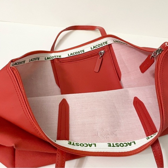 Lacoste Red Women's Tote Bag - Picture 9 of 16